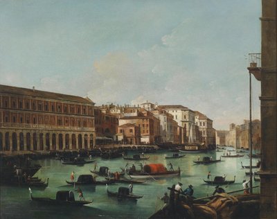 Venise, vue du Grand Canal avec les Fabbriche Nuove de Rialto - Giuseppe Bernardino Bison